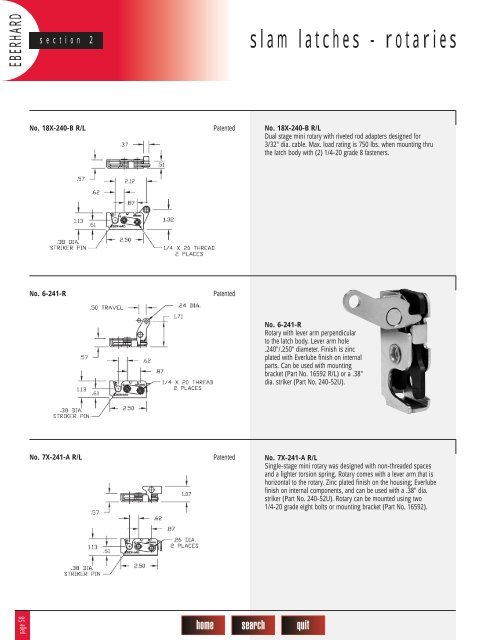 Section 2 - slam latches - single point - Tu-val