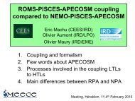 ROMS-PISCES-APECOSM coupling compared to NEMO ... - meece