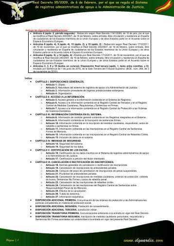 Real Decreto 95/2009, de 6 de febrero, por el que se regula el ...