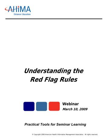 Understanding the Red Flag Rules - Log in - American Health ...