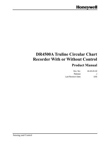 DR4500A Truline Circular Chart Recorder With or ... - Pertech, Inc.