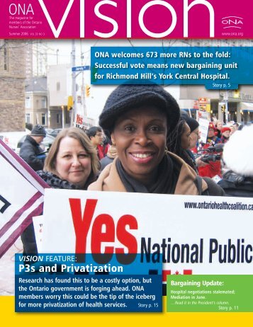 P3s and Privatization - Ontario Nurses' Association