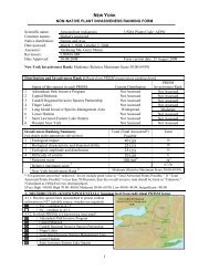 New York State Ranking System For Evaluating Non Native Plant