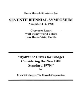 Hydraulic Drives for Bridges Considering the New DIN Standard ...