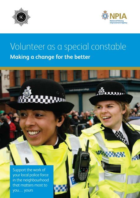 Special Constable Recruitment Brochure - Volunteer ... - Dorset Police
