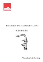 Installation and Maintenance Guide Oras Ventura - Privatgrossisten