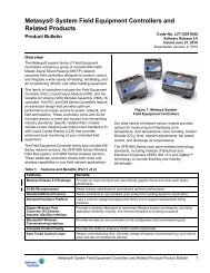 Metasys System Field Equipment Controllers and Related Products ...