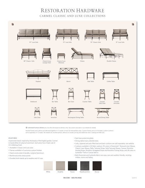 CARMEL COLLECTION Restoration Hardware