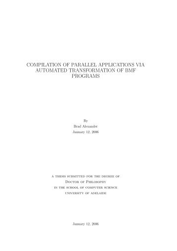 Final Draft Thesis [pdf] - School of Computer Science