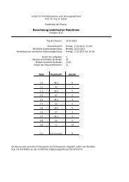 Berechnung elektrischer Maschinen - Institut fÃ¼r Antriebssysteme ...