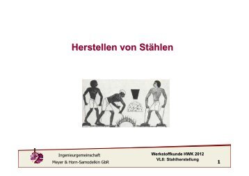 VL8 Stahlherstellung - Ingenieur-Gemeinschaft Meyer & Horn ...