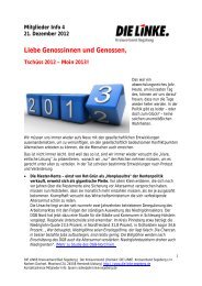 Mitglieder Info 30 - Die Linke, Kreisverband Segeberg