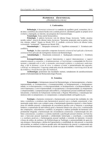 I. ConformÃ¡tica Definologia. A harmonia existencial Ã© a condiÃ§Ã£o de ...