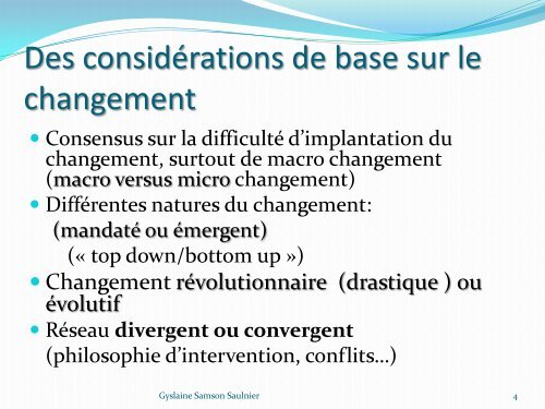 La gestion du changement : une question de sens, de ... - Fregif