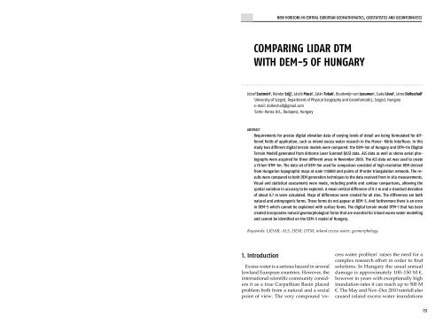 COMPARING LIDAR DTM WITH DEM-5 OF HUNGARY