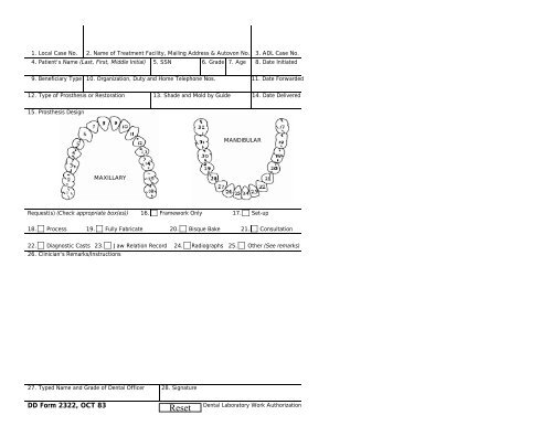 DD Form 2322