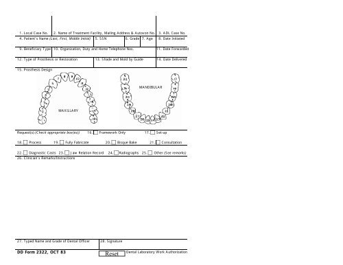 DD Form 2322