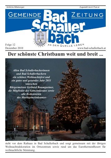 Der schönste Christbaum weit und breit - Gemeinde Bad Schallerbach