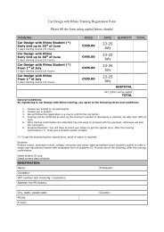 Car Design with Rhino Training Registration Form Please fill the ...