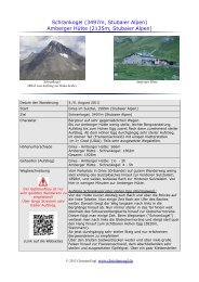 Bergtour auf den Schrankogel (Stubaier Alpen) - Christian Engls ...