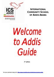 ICS Welcome to Addis Guide - International Community School of ...