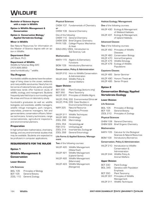 2007-08 Academic Year - Humboldt State University