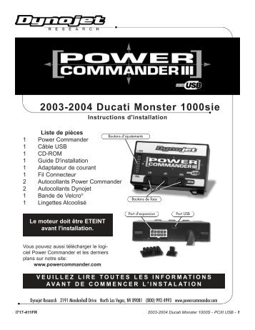 2003-2004 Ducati Monster 1000sie - Power Commander