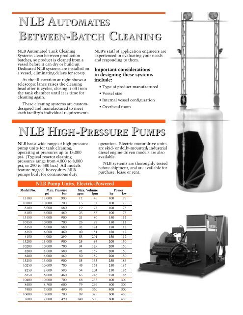 Tank Cleaning Brochure - NLB Corporation