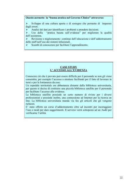 Il governo clinico: - Evidence Based Nursing