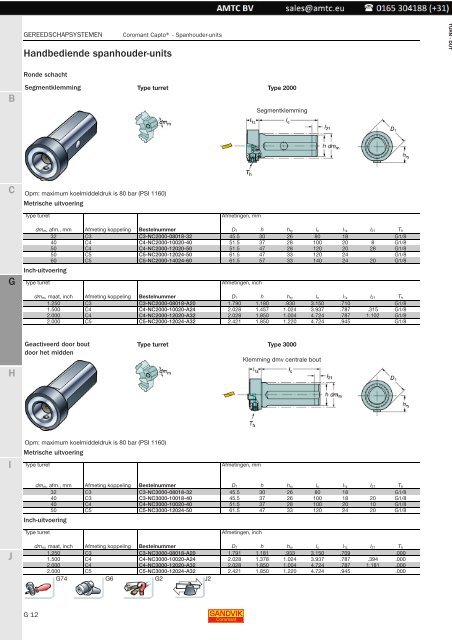 Gereedschapssystemen - amtc