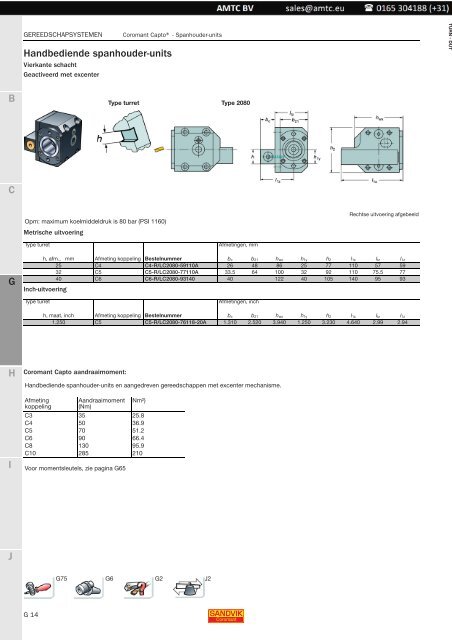 Gereedschapssystemen - amtc