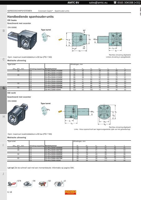 Gereedschapssystemen - amtc