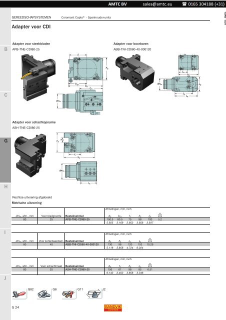 Gereedschapssystemen - amtc