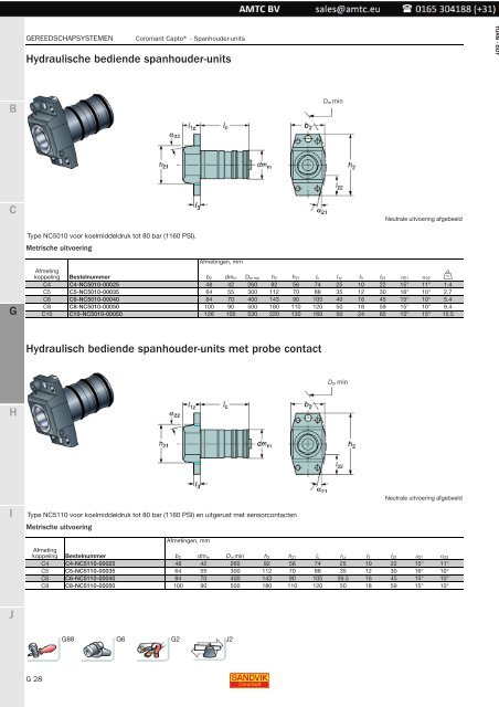 Gereedschapssystemen - amtc