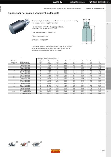 Gereedschapssystemen - amtc