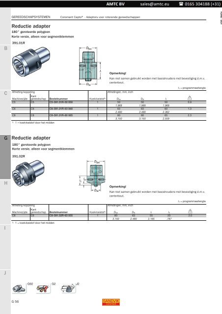 Gereedschapssystemen - amtc