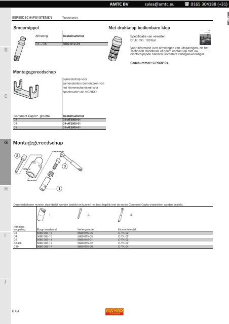 Gereedschapssystemen - amtc