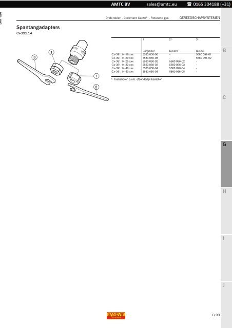 Gereedschapssystemen - amtc