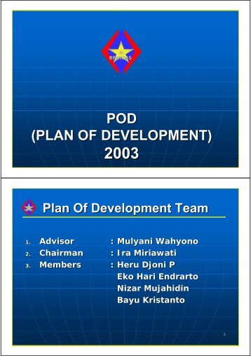 POD (PLAN OF DEVELOPMENT) - CCOP