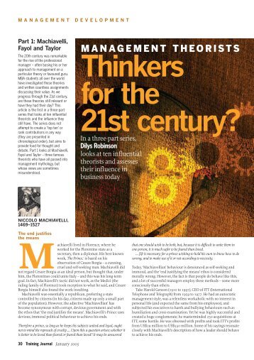 Management Theorists: Thinkers for the 21st century - School of ...