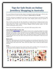 Tips for Safe Deals on Online Jewellery Shopping in Australia