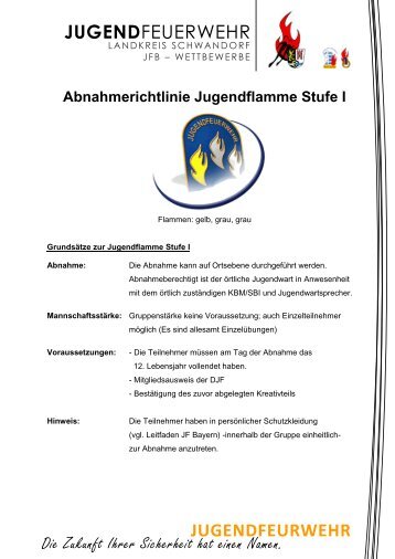 Jugendflamme Stufe 1 Richtlinie - Christian-Schindler.com