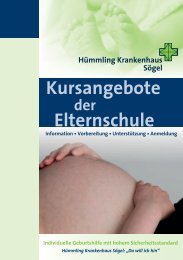 Kursangebote Elternschule - Hümmling Krankenhaus Sögel