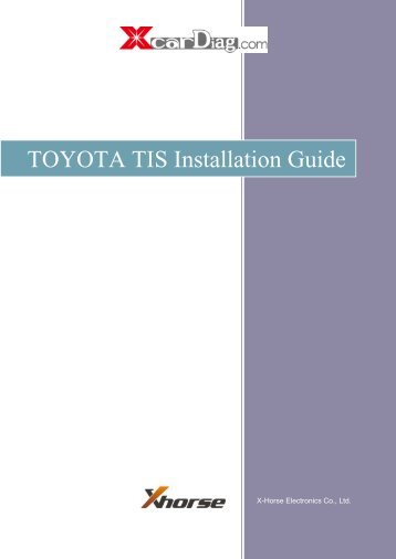 TOYOTA TIS Installation Guide - Xcardiag.com