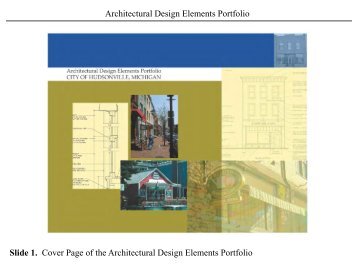 Architectural Design Elements Portfolio Slide 1. Cover Page of the ...