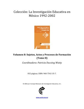 Texto completo - Consejo Mexicano de InvestigaciÃ³n Educativa, AC