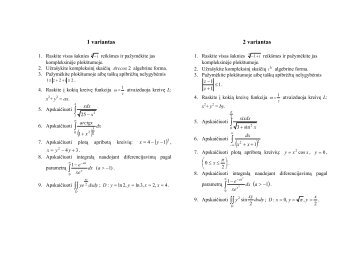 namų darbas - kompleksiniai skaičiai ir integralai.pdf - Ututi