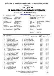 Ergebnisse Einlauf - Obersteirischer MTB-Cup