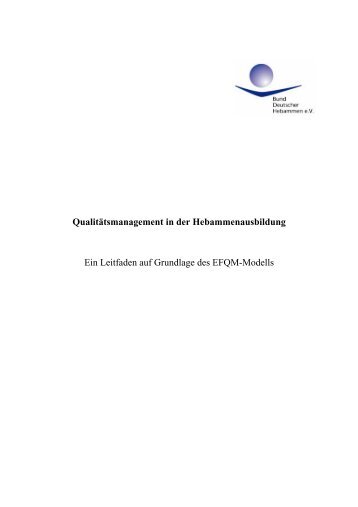 QualitÃ¤tsmanagement in der Hebammenausbildung Ein Leitfaden ...