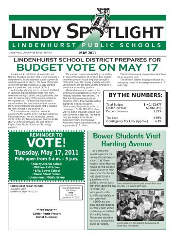 May 2011 - Lindenhurst Public Schools